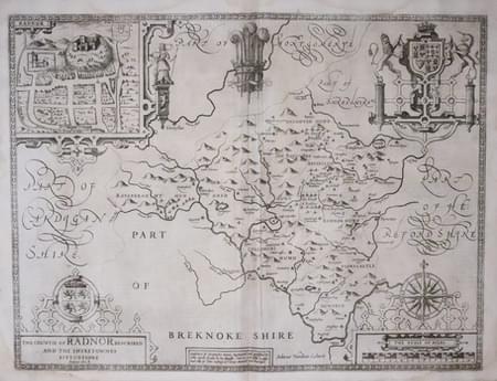 Radnorshire by John Speed 1646