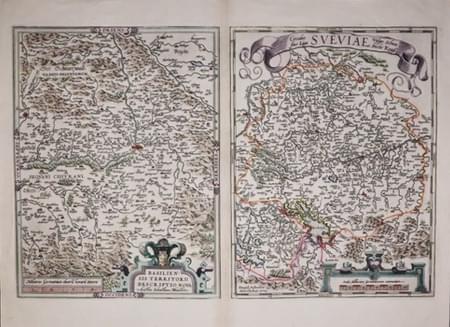 Basel and Swabia, Abraham Ortelius 1595