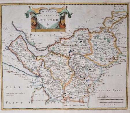 Cheshire map by Robert Morden 1695