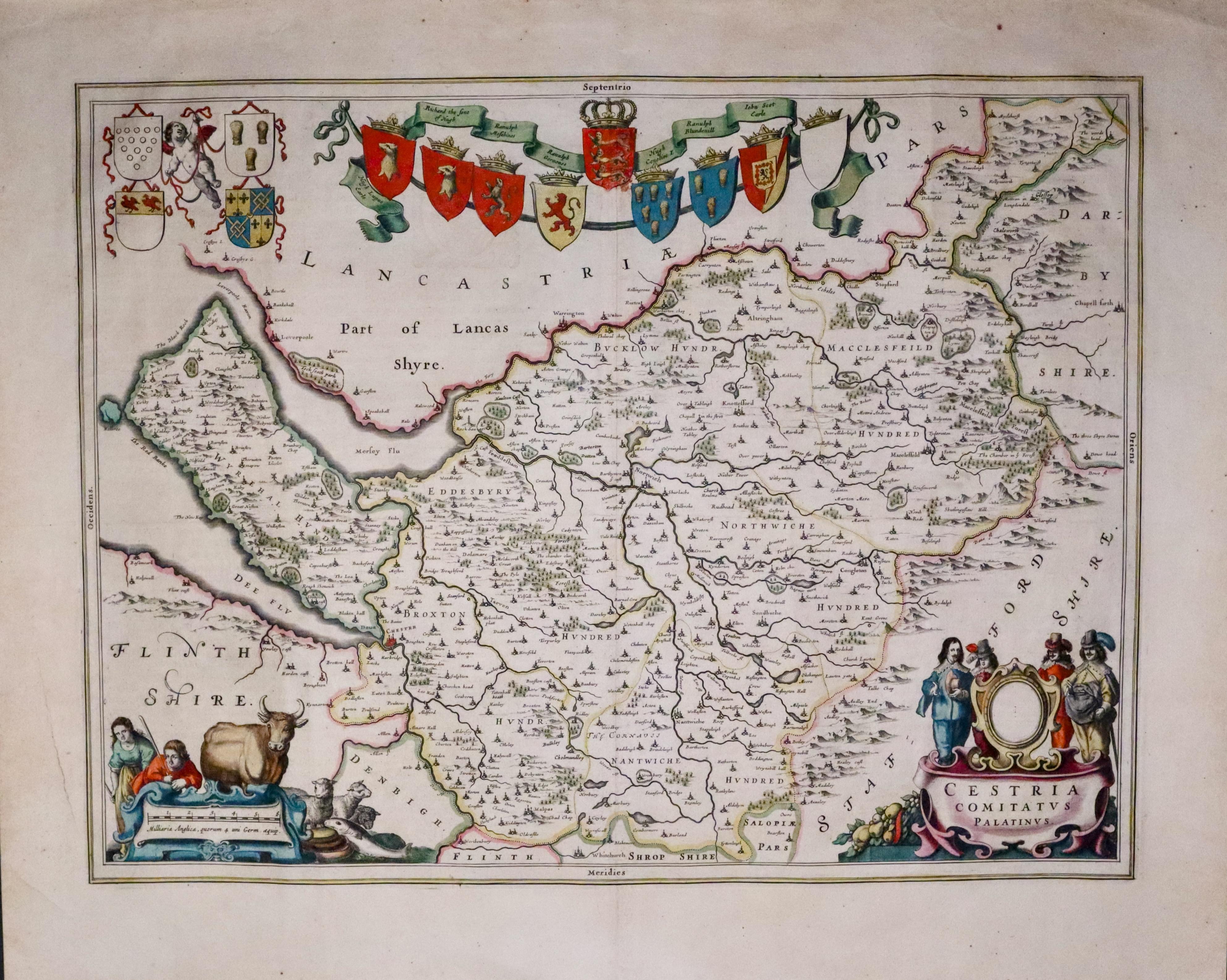 Cheshire by Joan Blaeu 1648