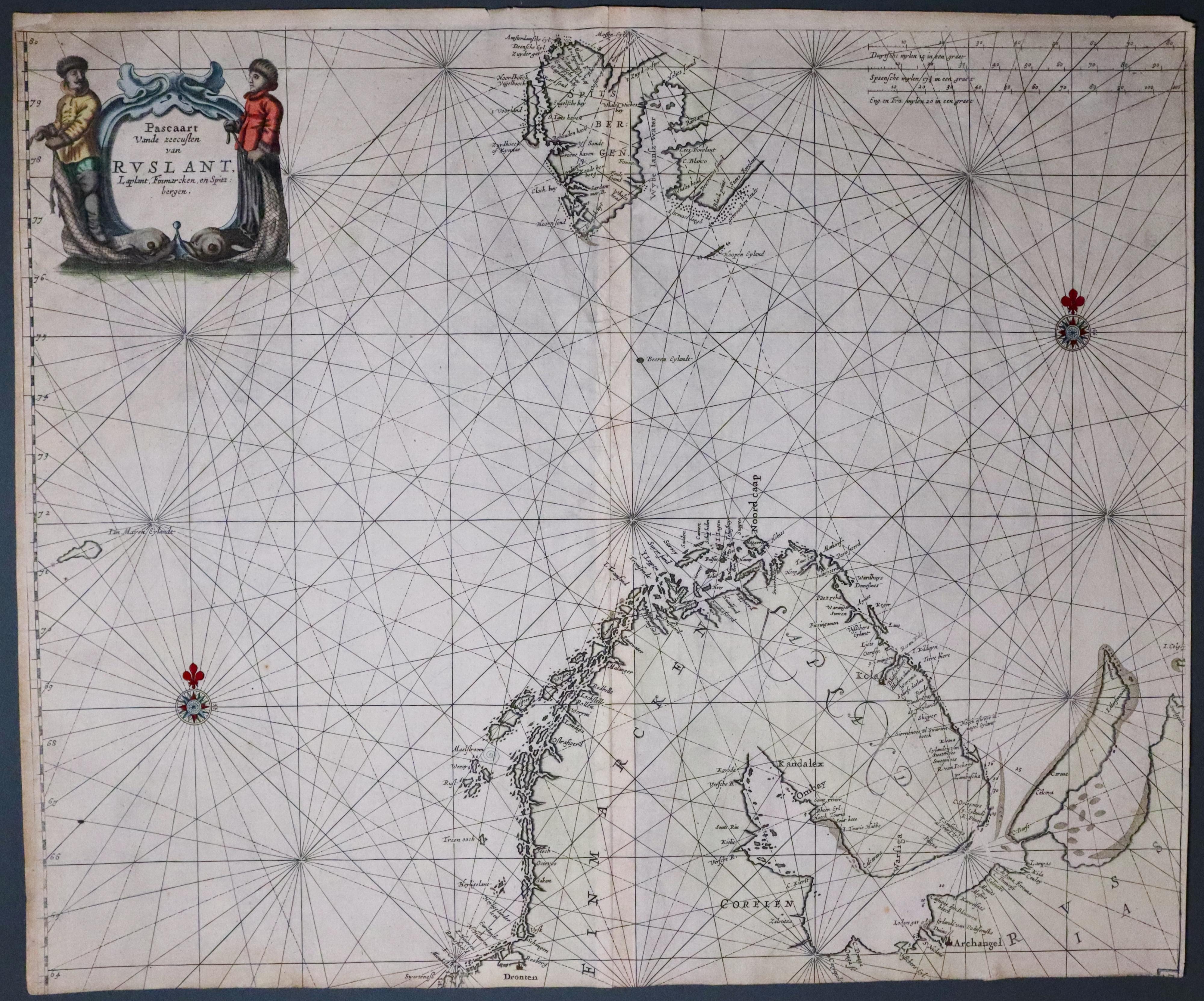 Part of Russiam Scandinavia and Spitsbergen, Pieter Goos 1667