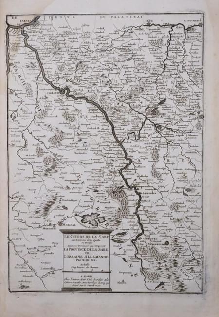 The Course of the River Saar, Nicolas de Fer 1705