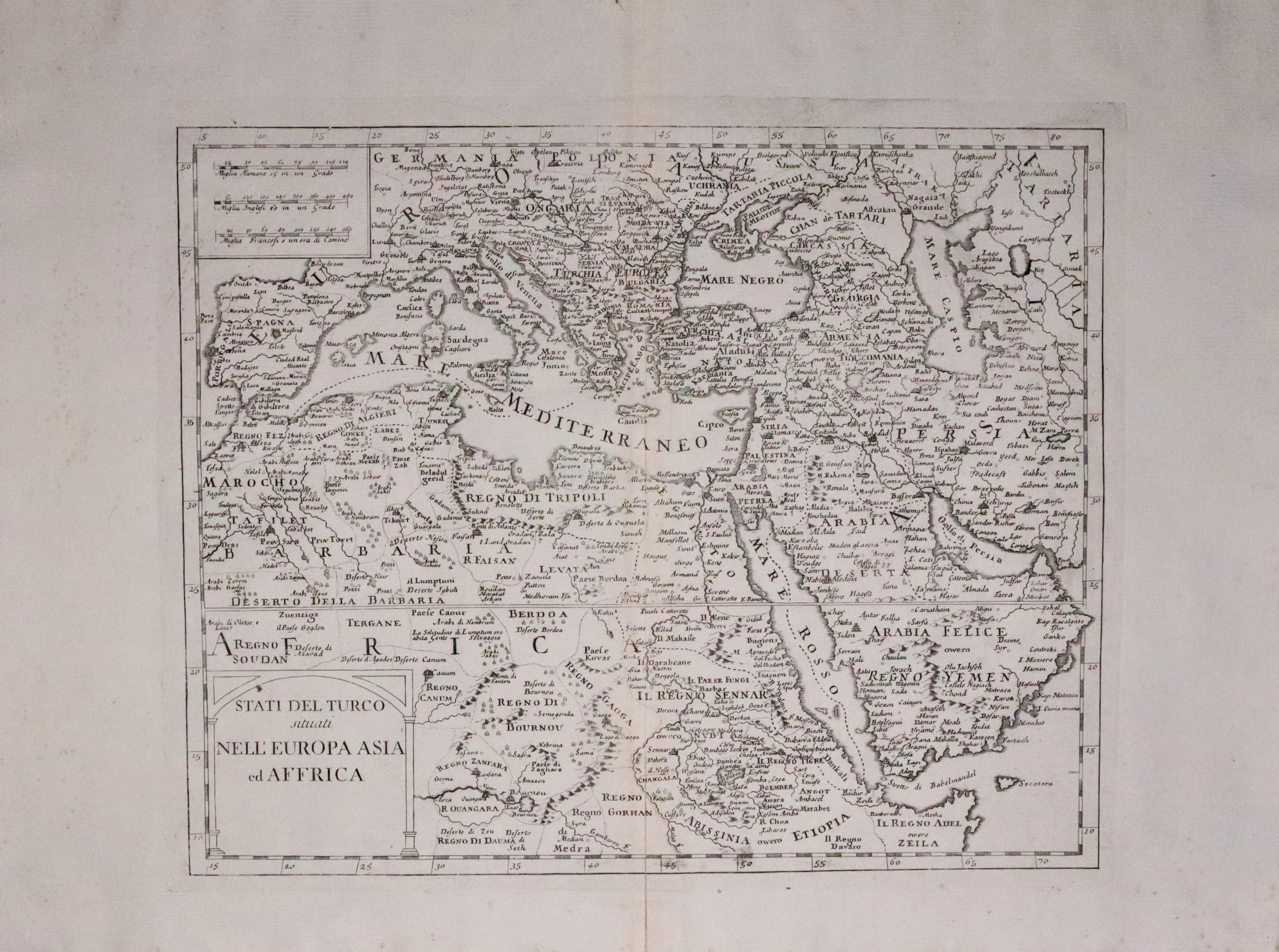 Arabia with part of Europe and Africa, Isaac Tirion c.1740  Arabia with part of Europe and Africa, Isaac Tirion c.1740