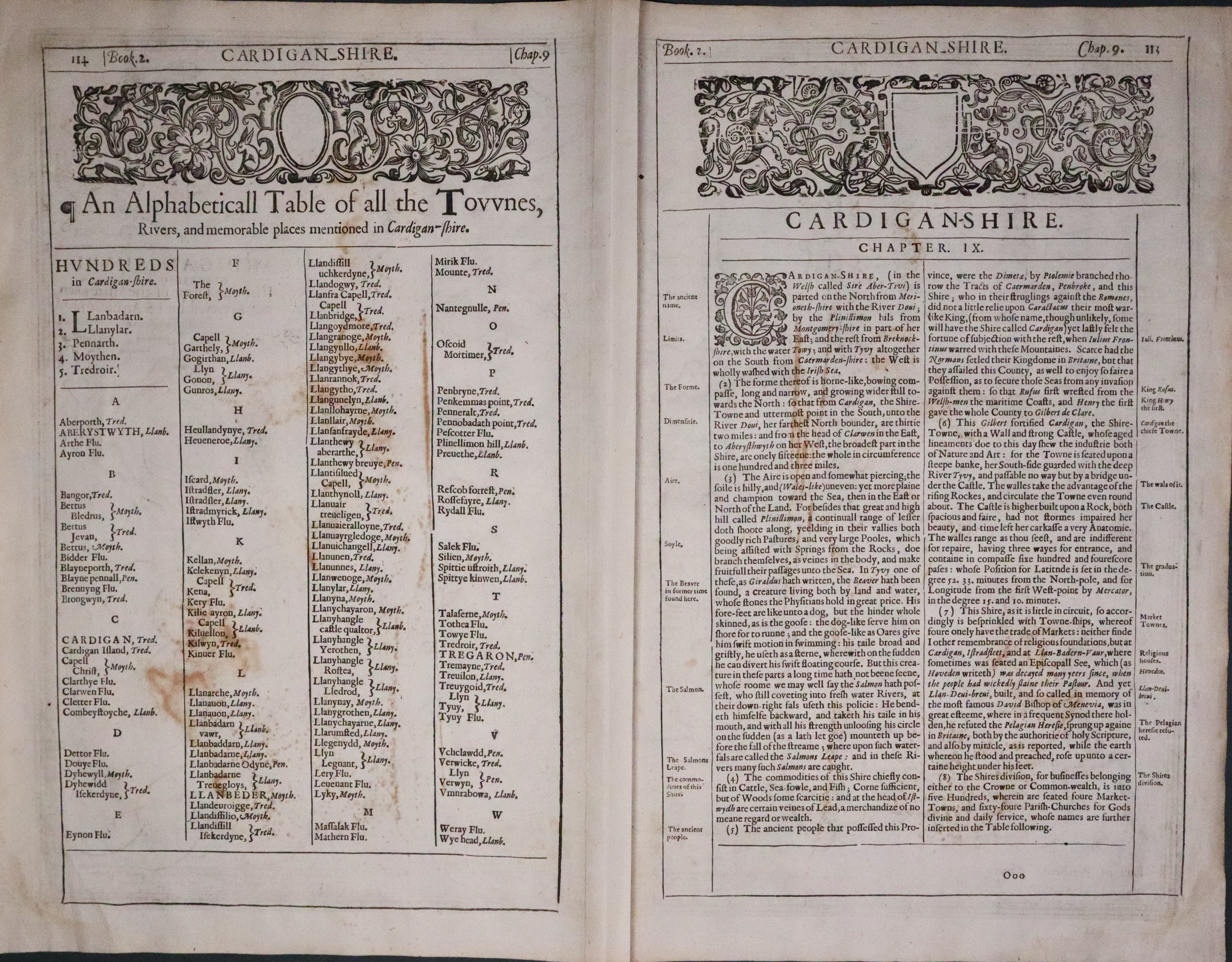 John Speed text for Cardiganshire 1650