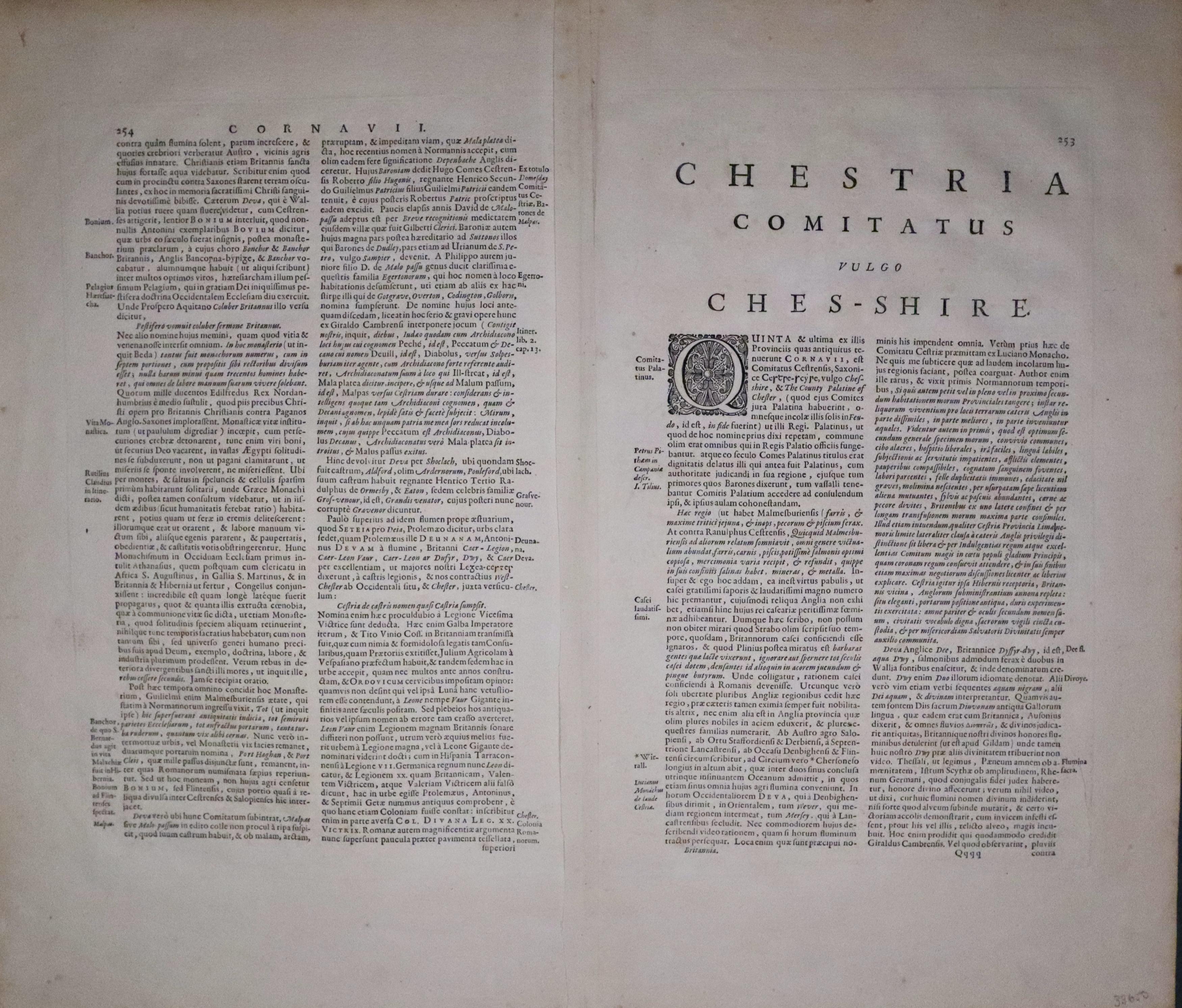 Test on verso Cheshire, Jan Jansson, c.1656