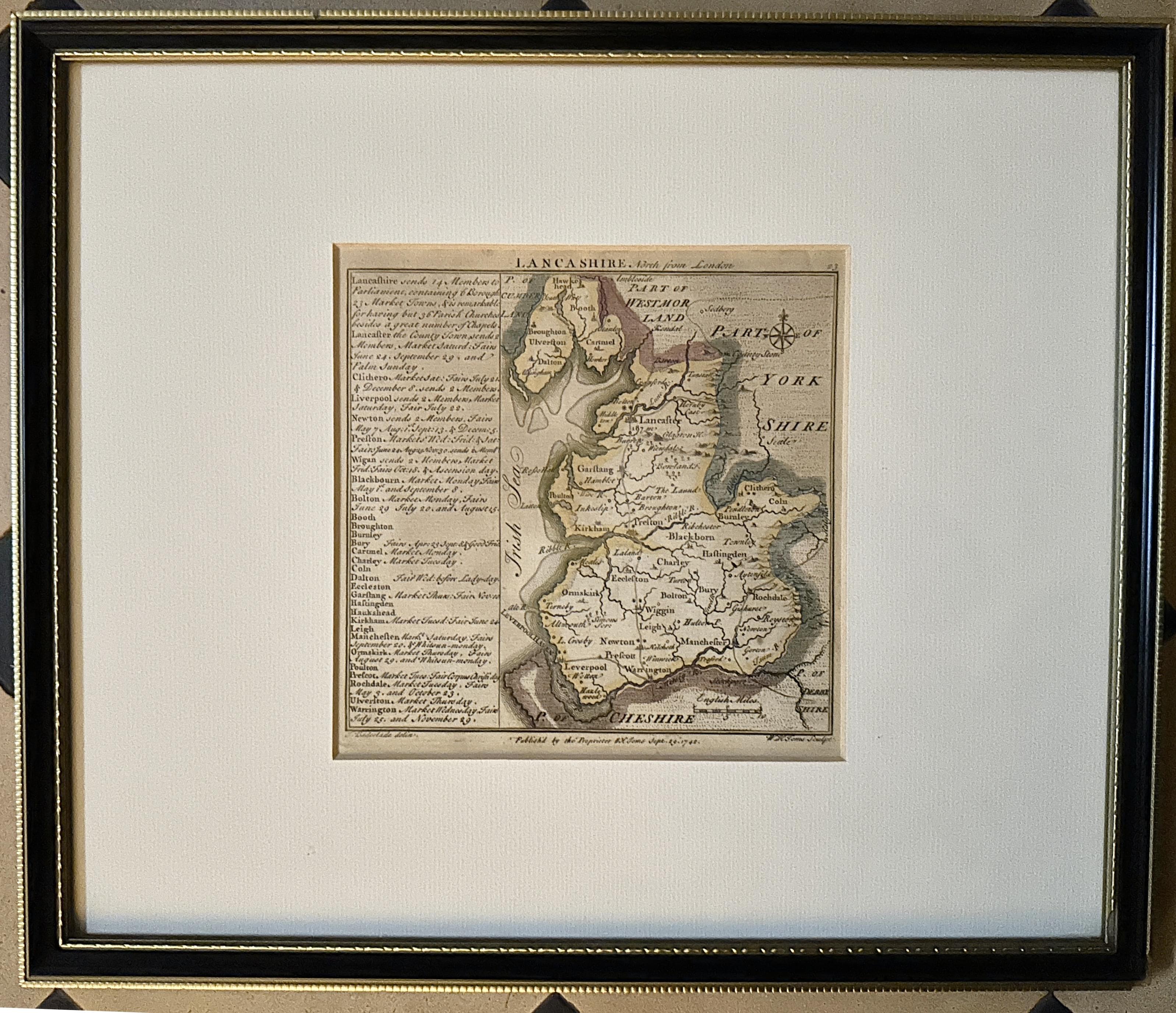 Lancashire, T. Badeslade & W. H. Toms 1741