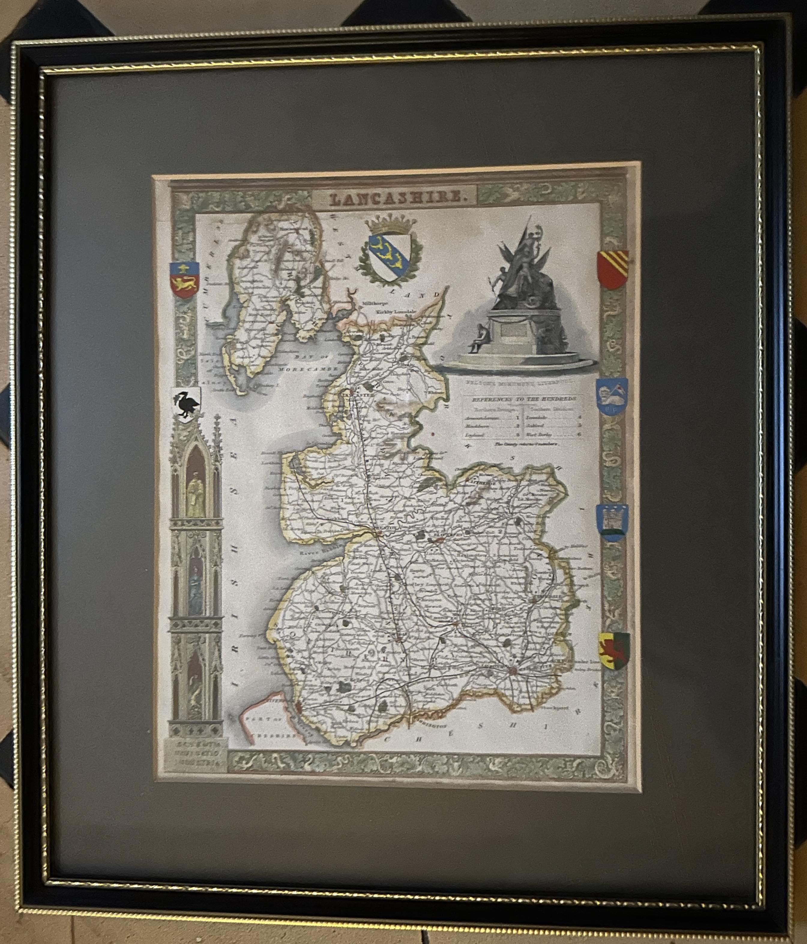 Lancashire, Thomas Moule c.1850