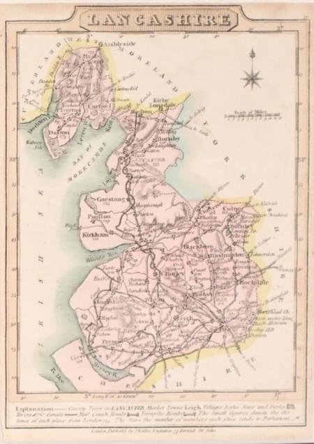 Puzzle 1000 Pezzi – Vecchia Mappa Del Lancashire Del 1836 Di Thomas Moule – JHG 65270 - Foto 4