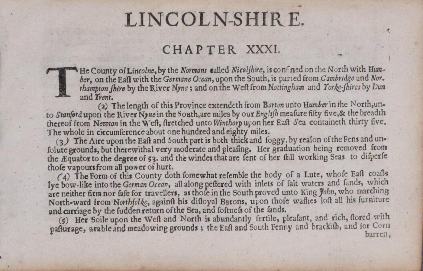 Linconshire text, Pieter van den Keere 1660