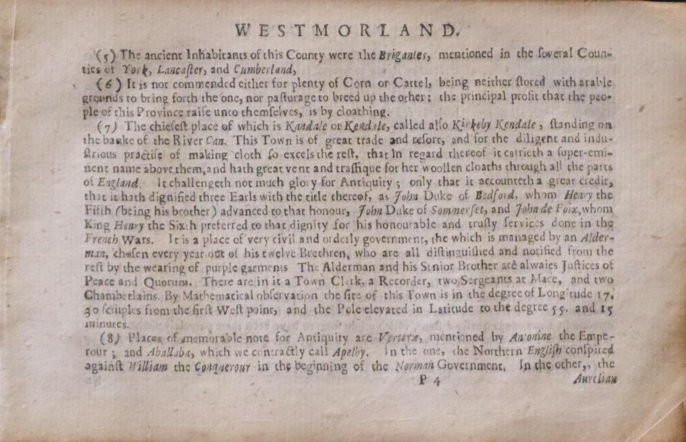Westmorland Text, Pieter van den Keere 1666