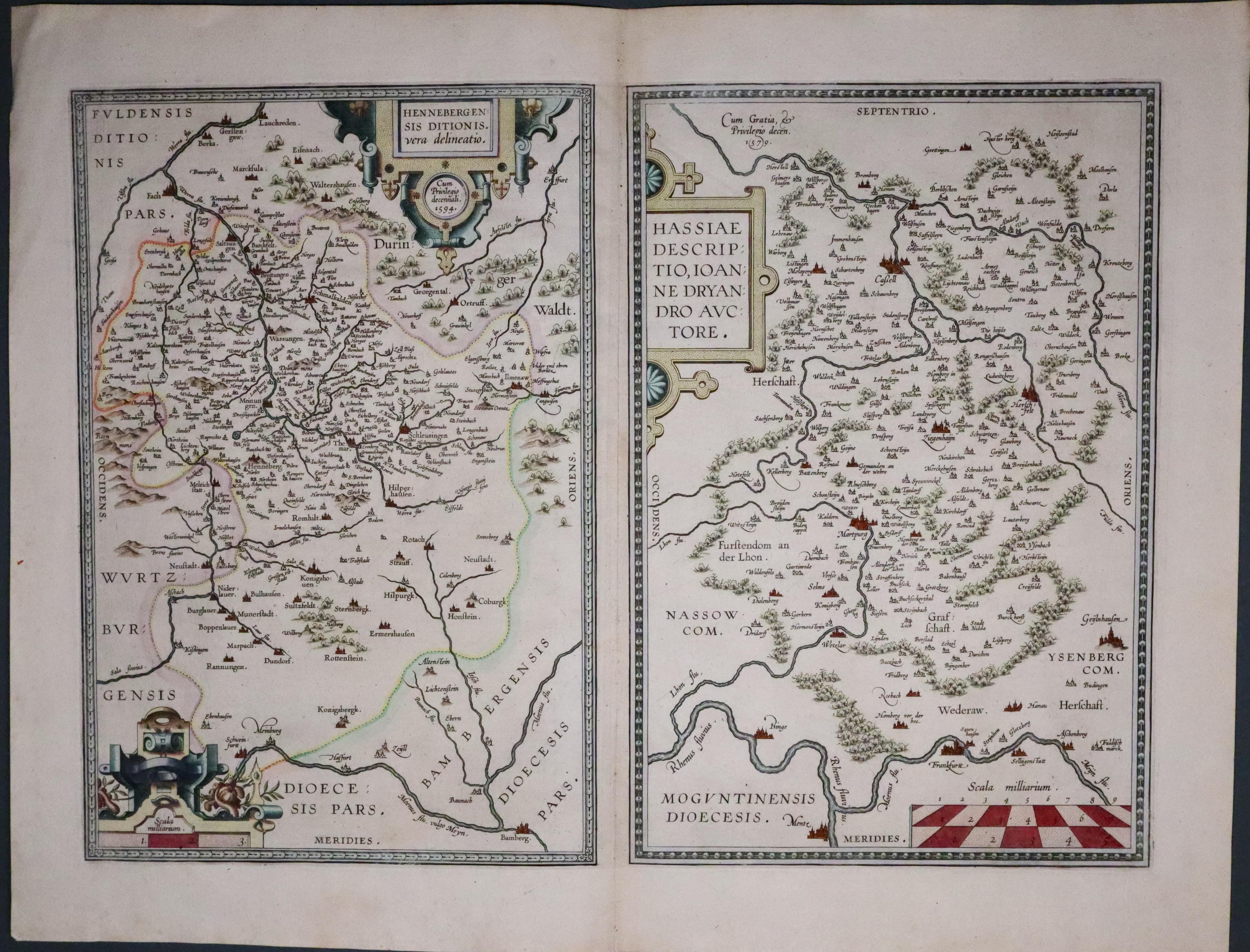 Hennenberg and Hessen, Abraham Ortelius 1595
