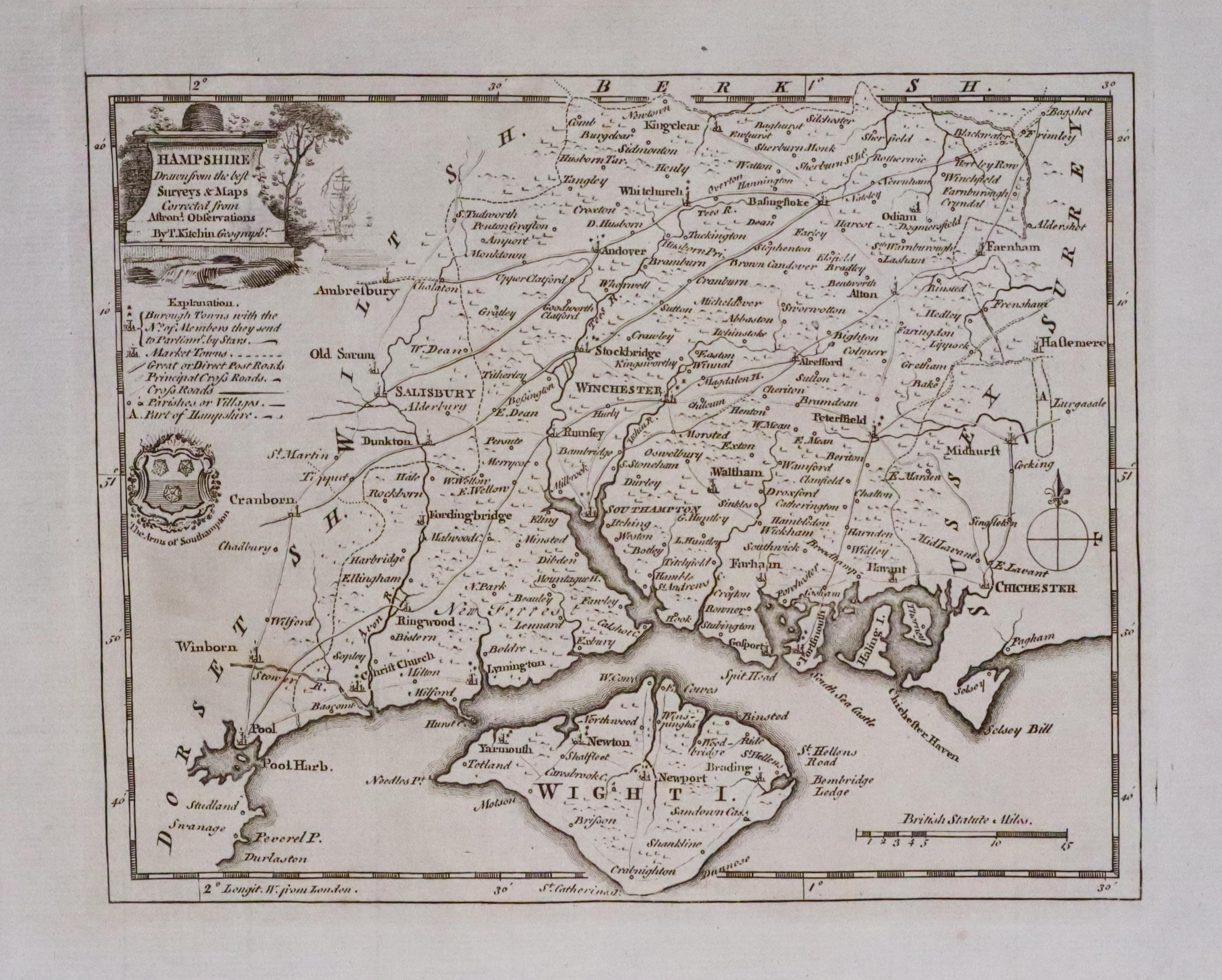 Hampshire Thomas Kitchin 1786