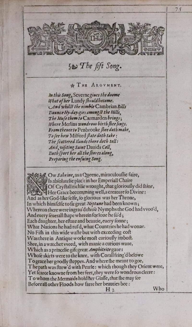 Pembrokeshire & Carmarthsnhire Text, Polyolbion 1612