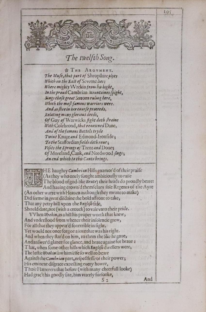 Cheshire, Michael Drayton Polyolbion Text 1612