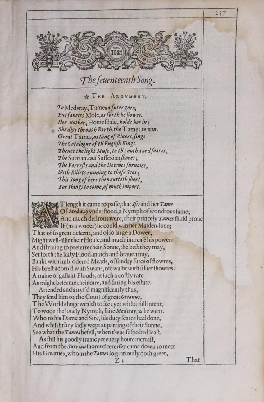 Surrey and Sussex, Michael Drayton Poly-Olbin Text 1612