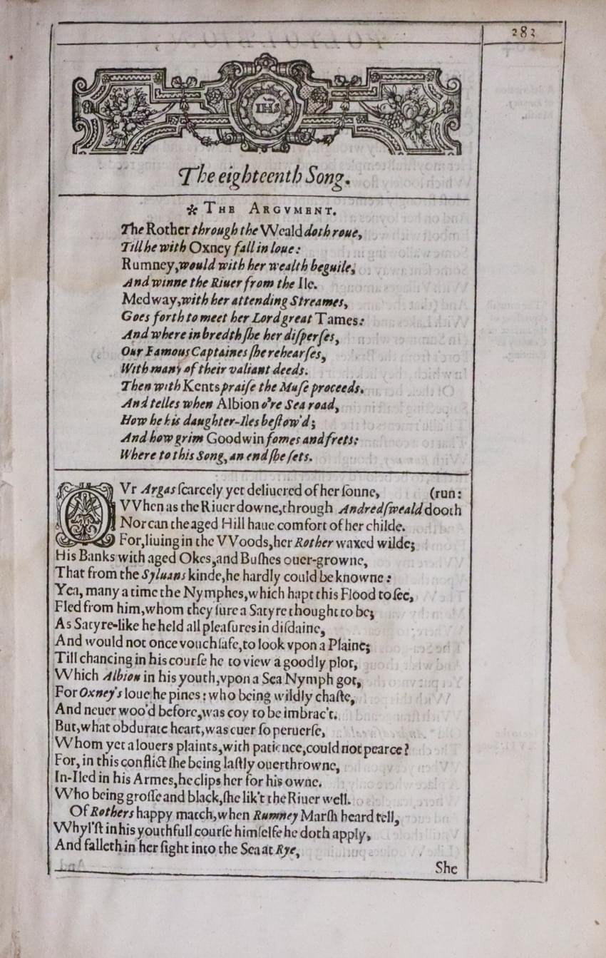 Kent, Michael Drayton Poly-Olbin Text 1612