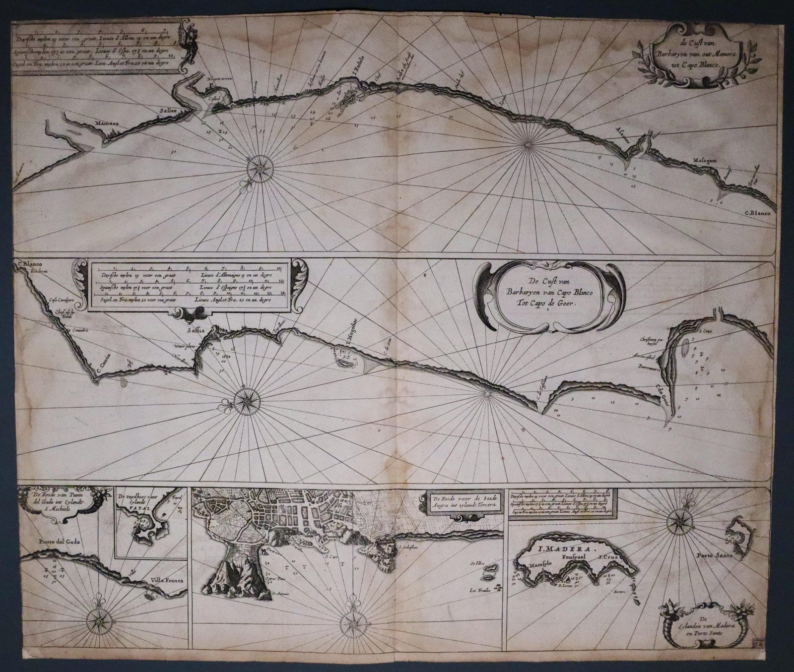 Barbary Coast & Madeira, Pieter Goos 1667