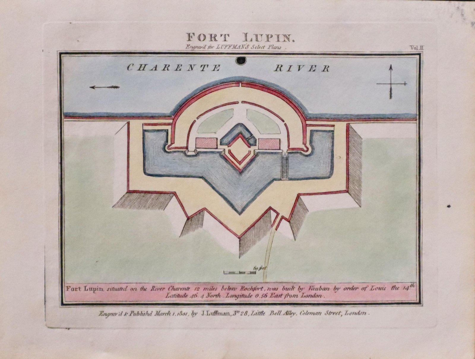 Plan of Fort Lupin, John Luffman 1804