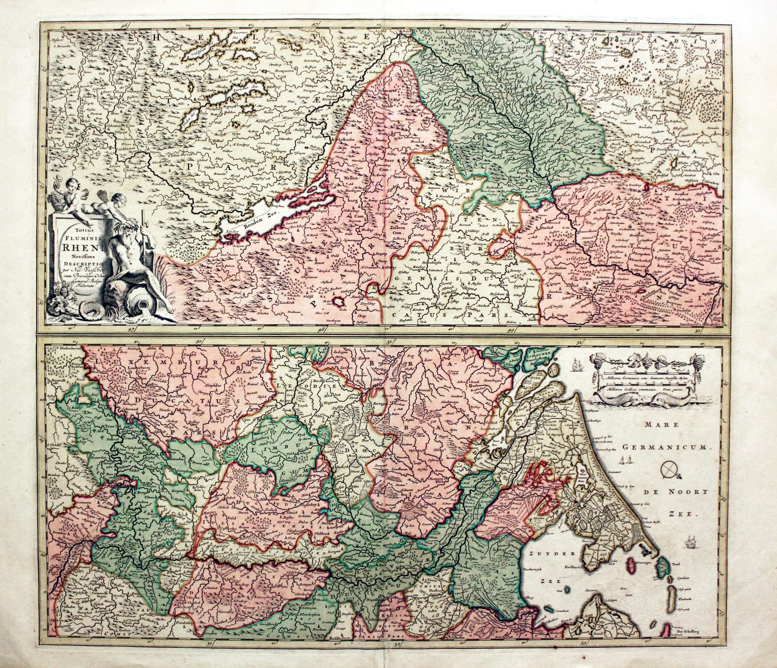 The Rhine, Nicolaes Visscher c.1700  The Rhine, Nicolaes Visscher c.1700