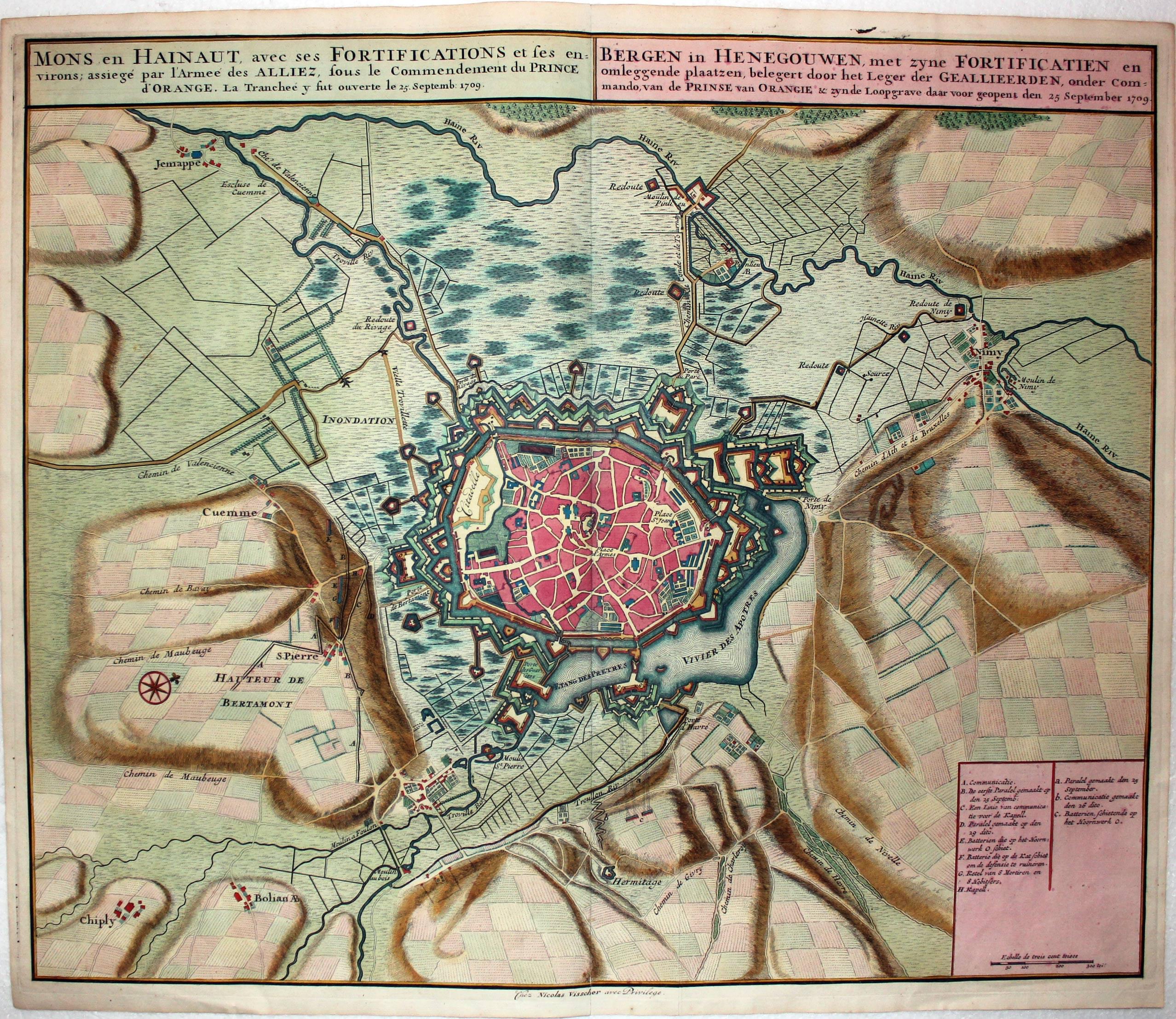 Mons, Nicolaes Visscher, c.1710  Mons, Nicolaes Visscher, c.1710