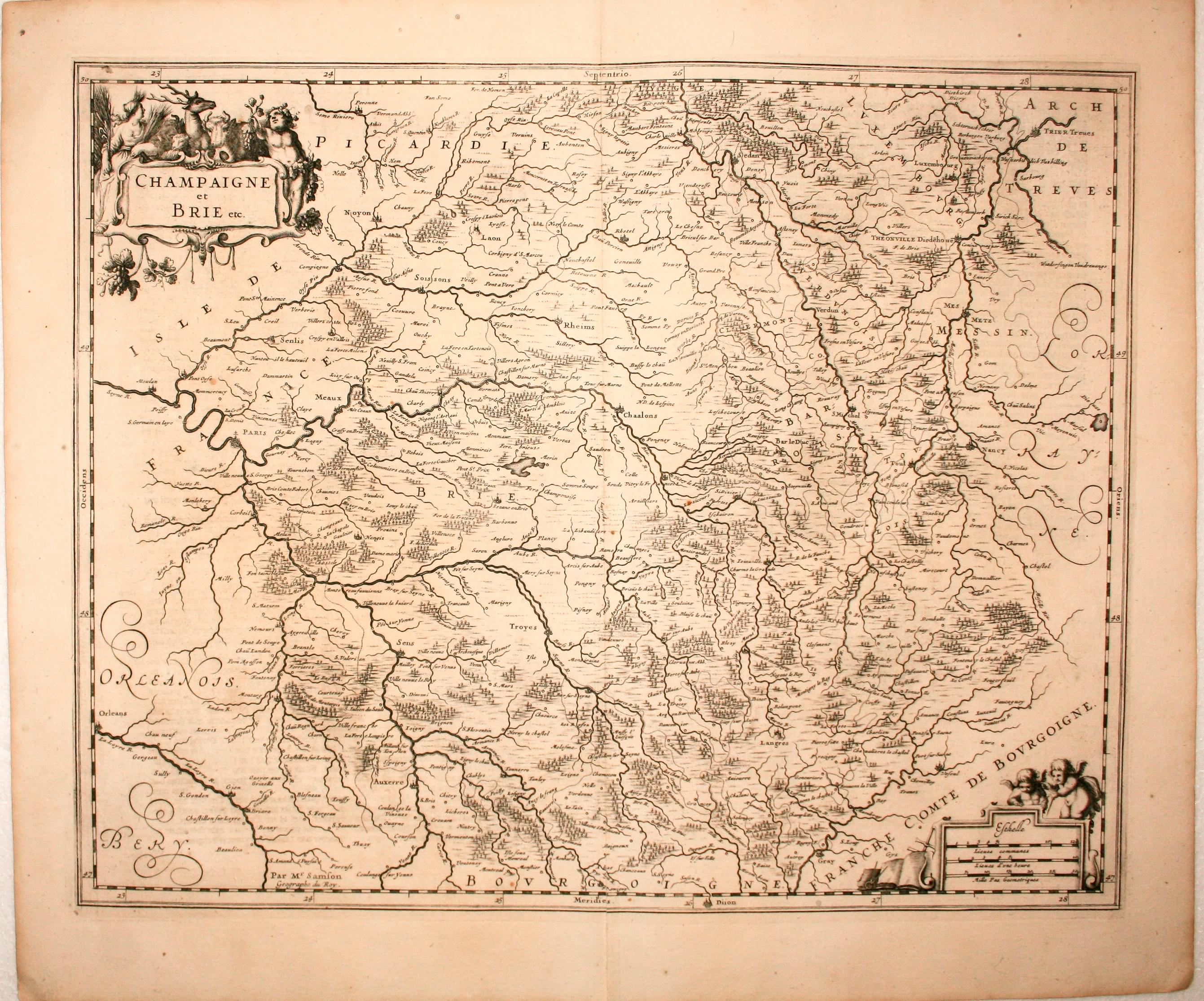 Champgane and Brie, Jan Jansson, 1647  Champgane and Brie, Jan Jansson, 1647