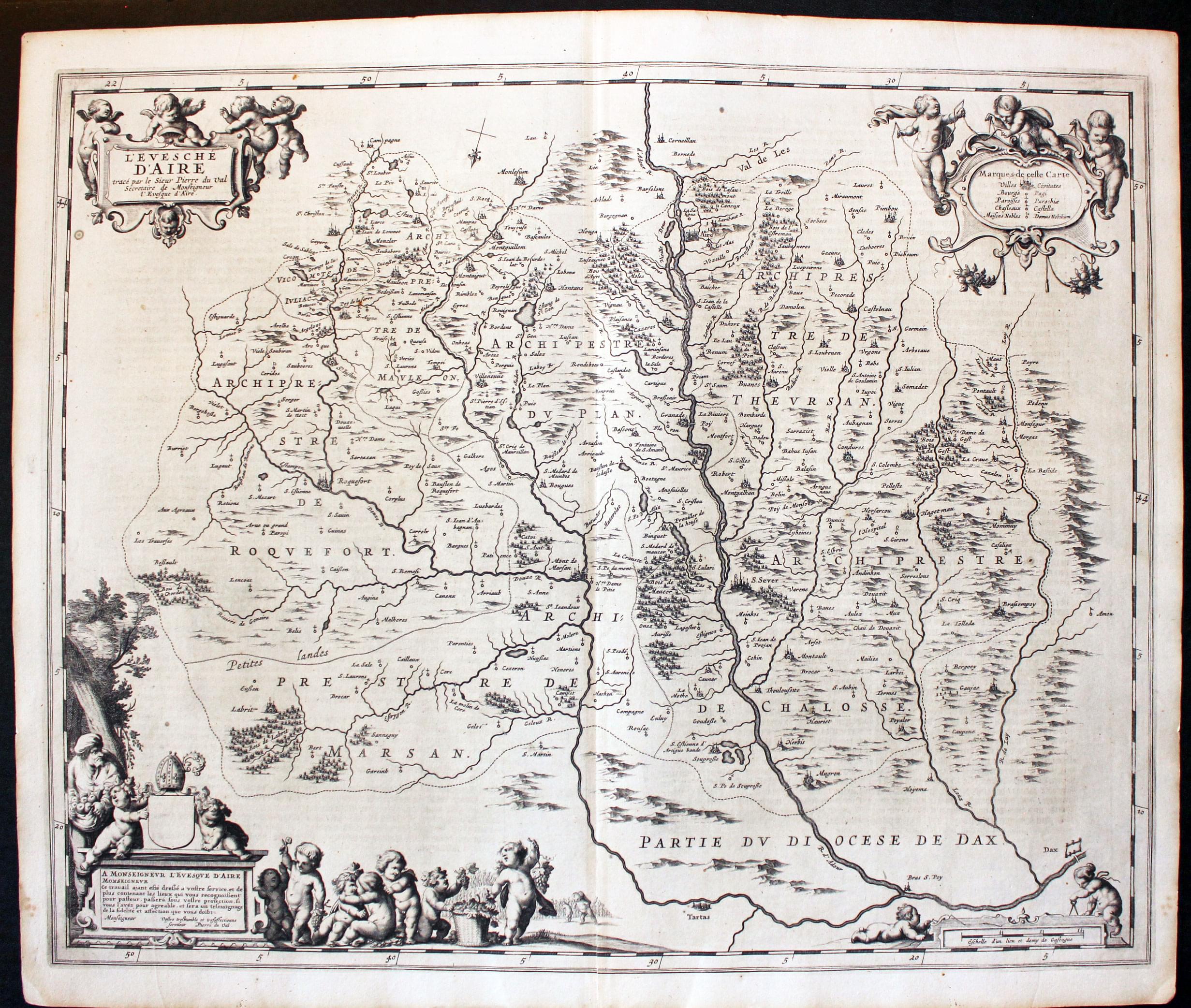 Map of Aire by Jan Jansson, 1647  Map of Aire by Jan Jansson, 1647