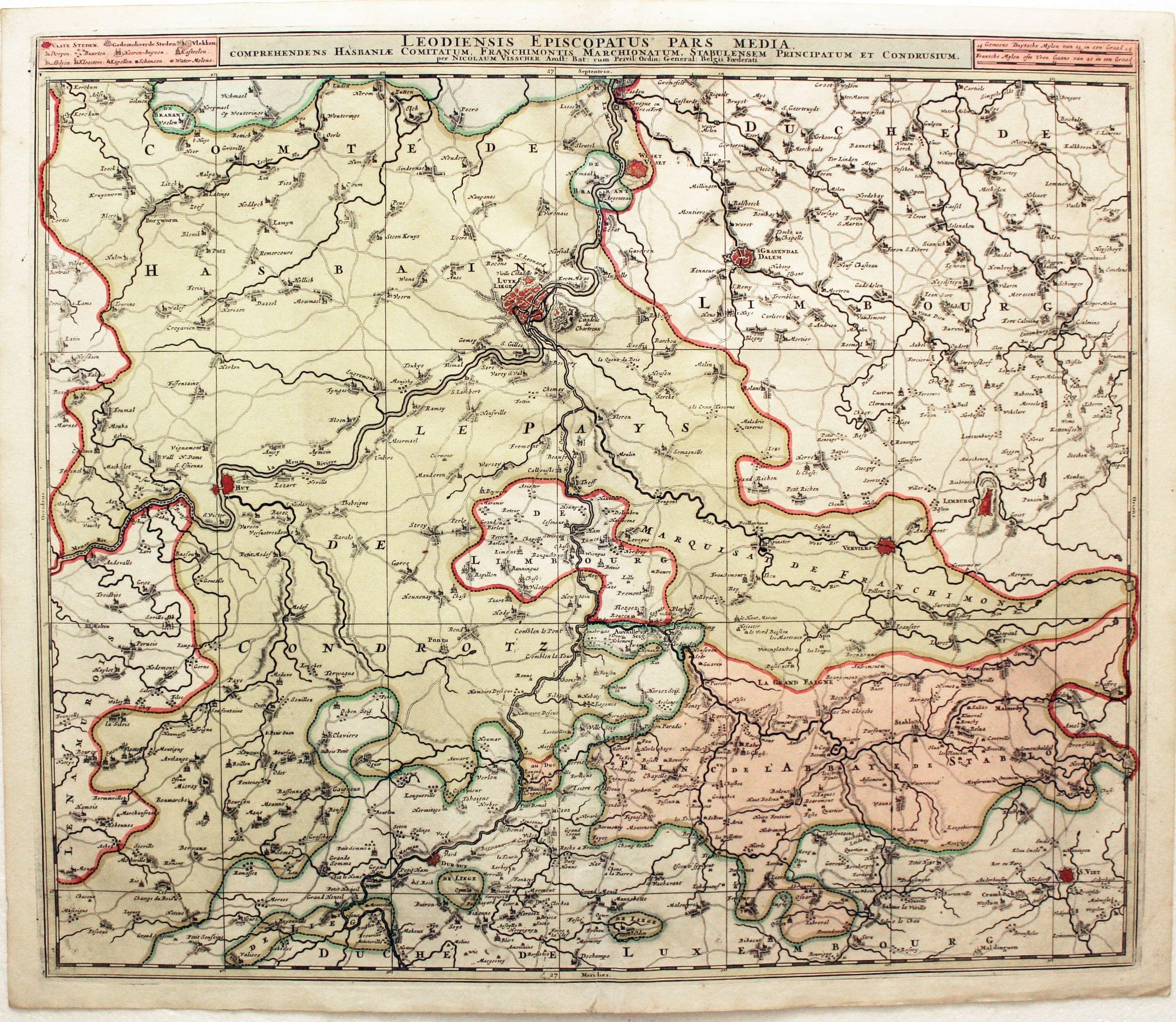 Part of Belgium, Nicolaes Visscher, c.1700