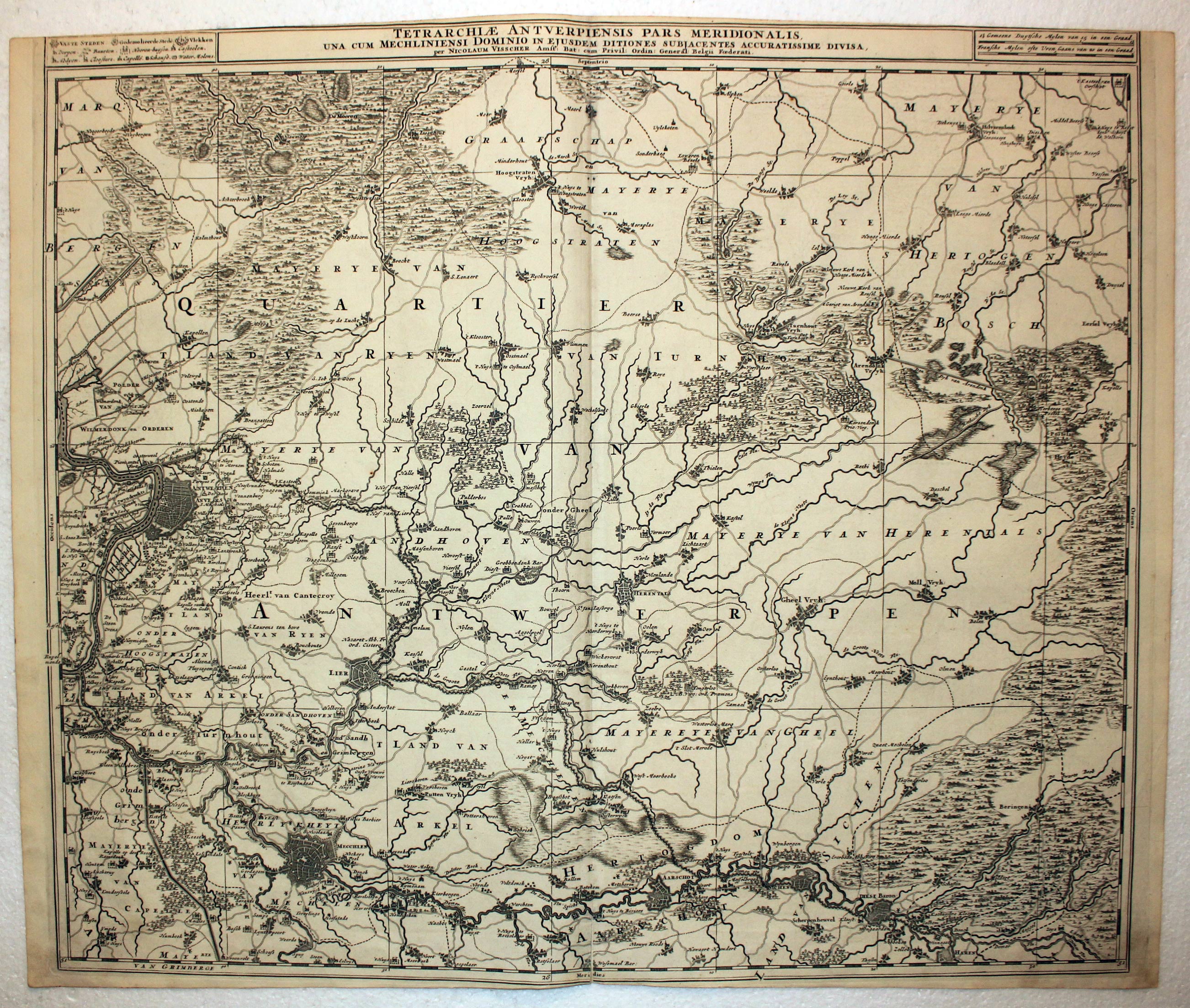 Map showing part of Atwerpen, Nicolaes Visscher, c.1700  Map showing part of Atwerpen, Nicolaes Visscher, c.1700