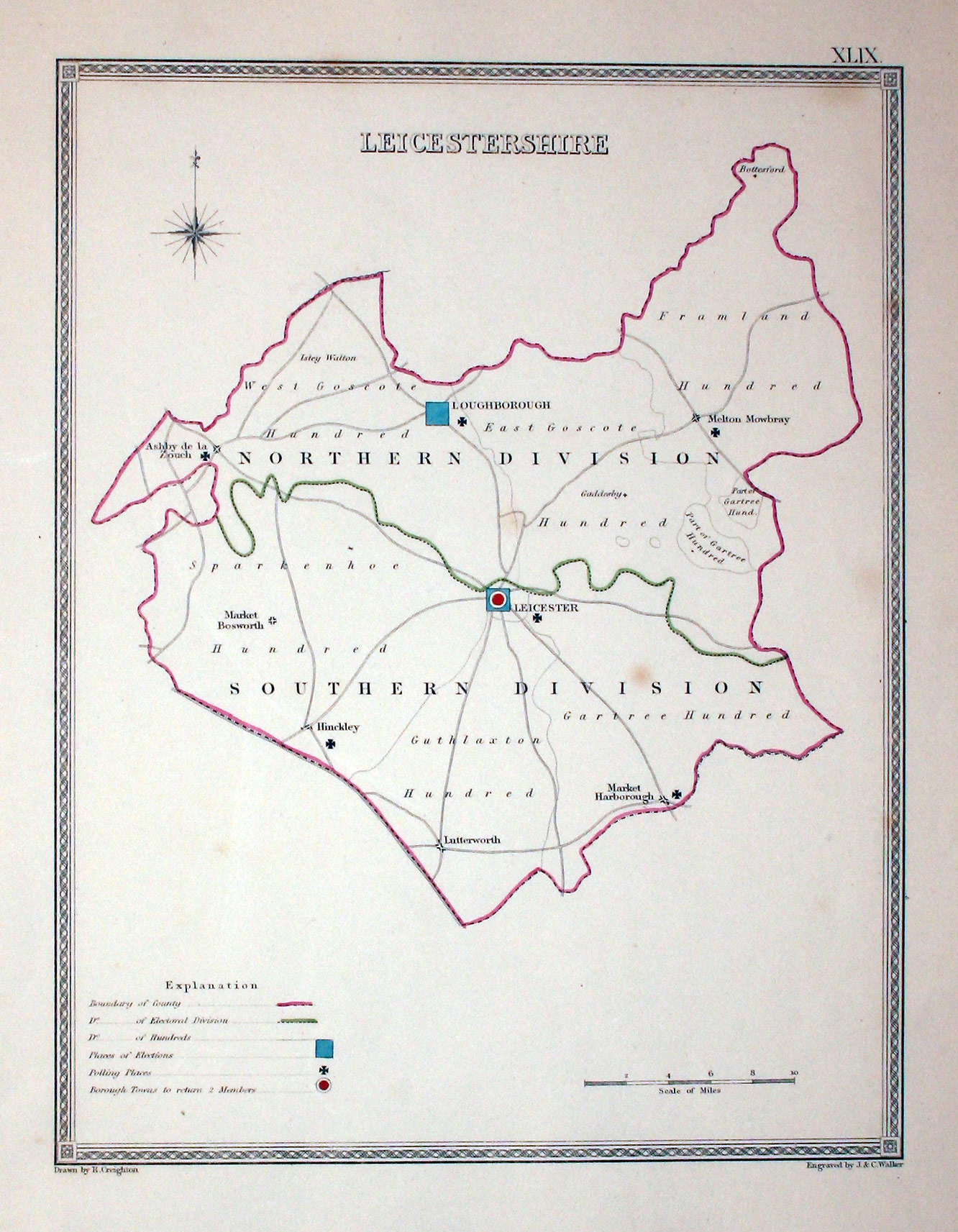 Leicestershire, Samuel Lewis, c.1835  Leicestershire, Samuel Lewis, c.1835