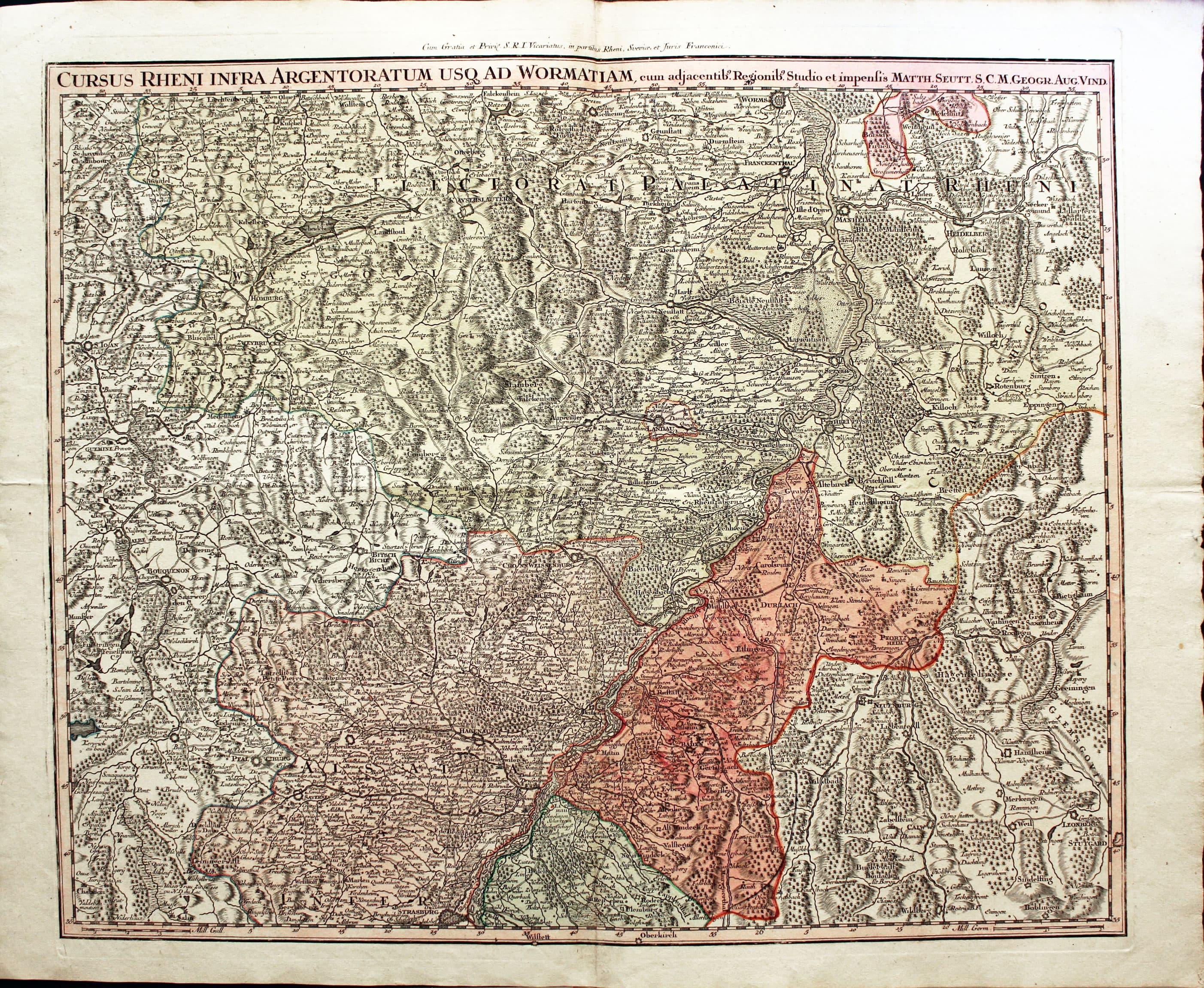 Part of the River Rhine, George M. Seutter, c.1740  Part of the River Rhine, George M. Seutter, c.1740