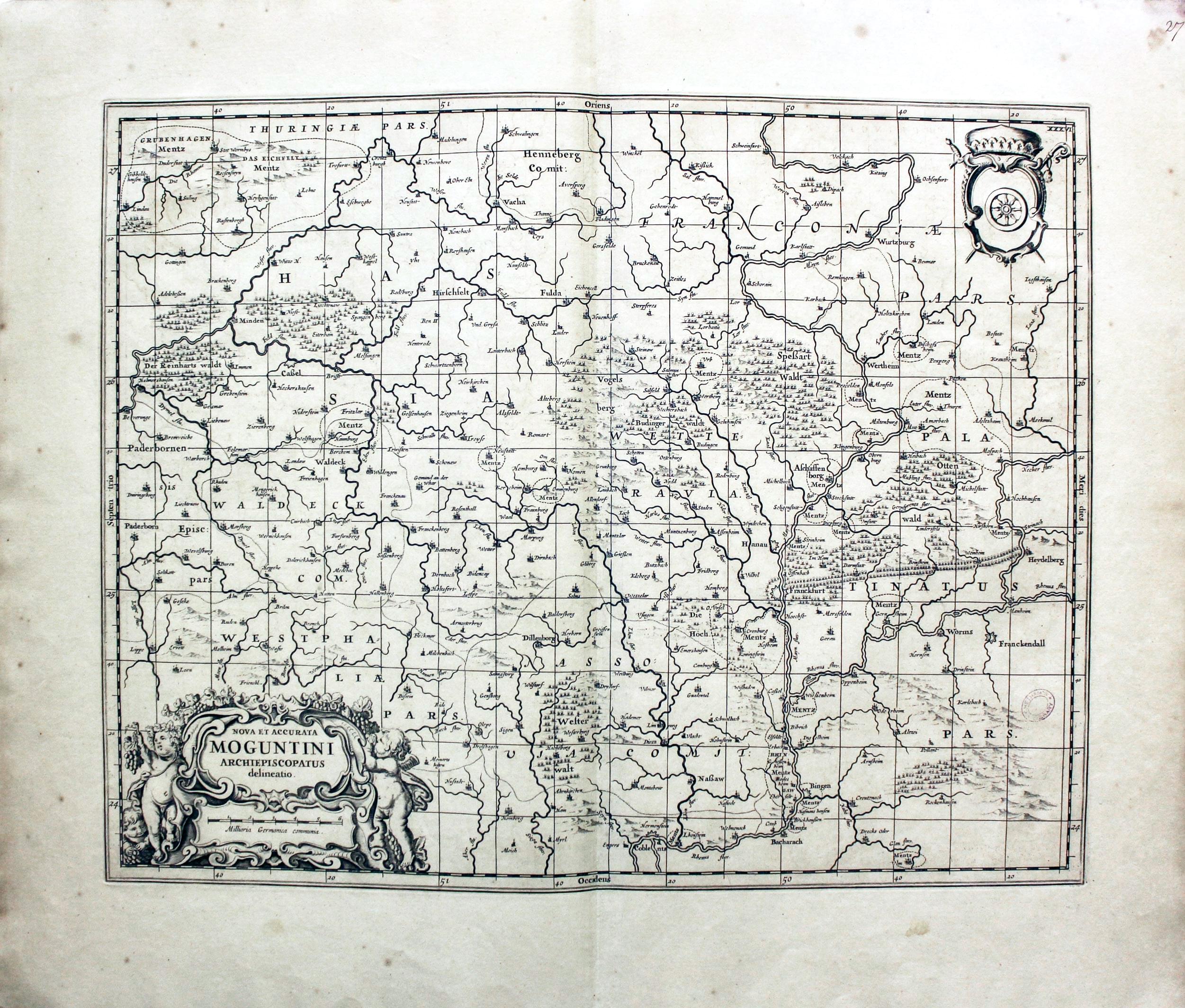 Part Rhine Palatinate, Jan Jansson, c.1680  Part Rhine Palatinate, Jan Jansson, c.1680