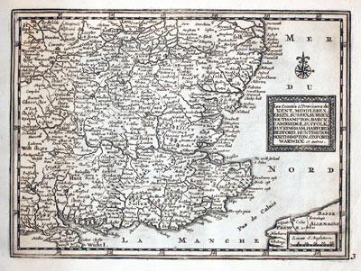 Map of South East England by Pieter van der Aa, c.1729