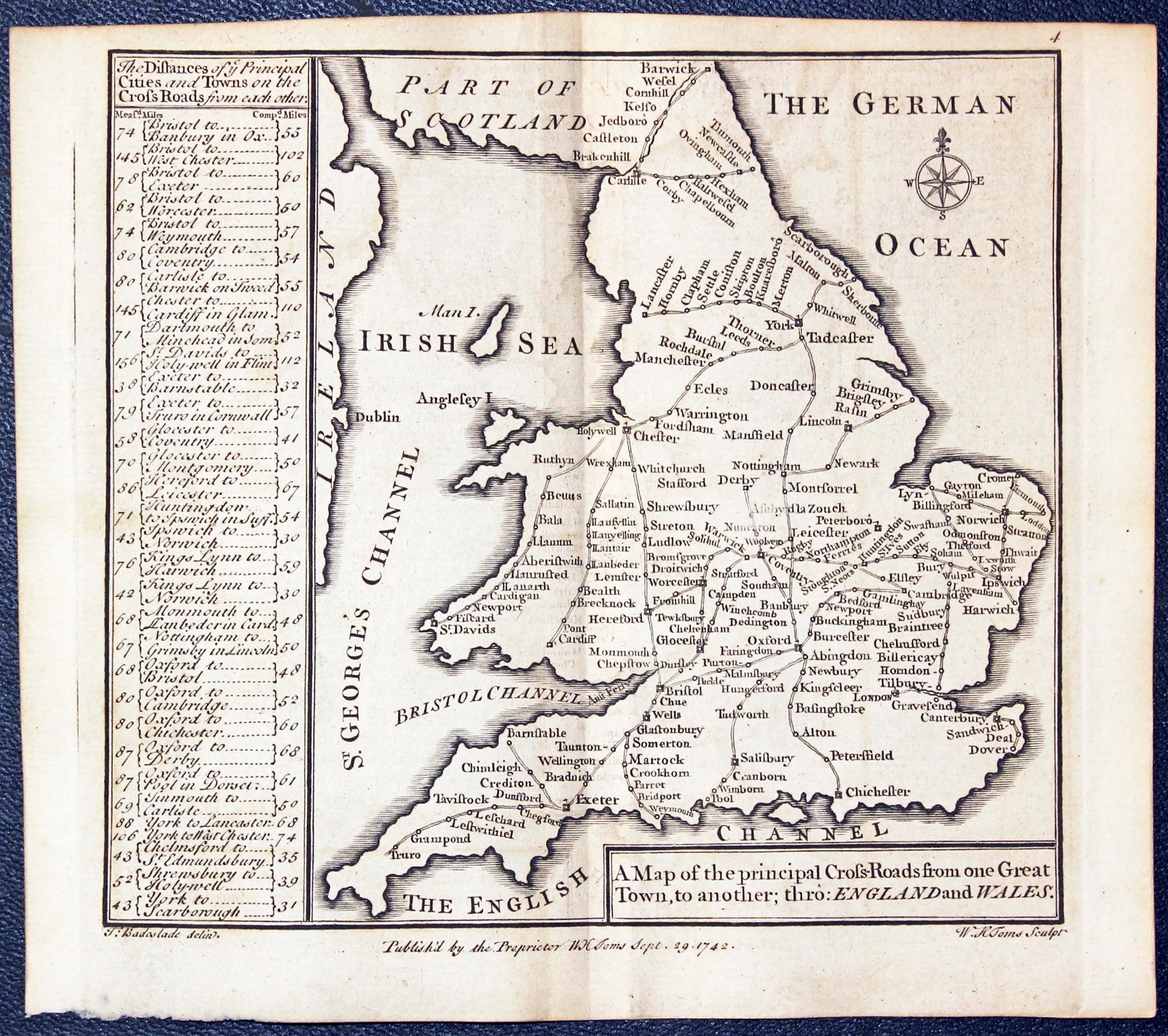 Principal Cross Roads W. H. Toms and T.Badeslade 1742  Principal Cross Roads W. H. Toms and T.Badeslade 1742