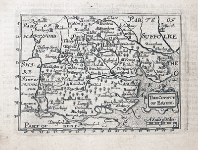  County map of Essex by John Bill 1626 