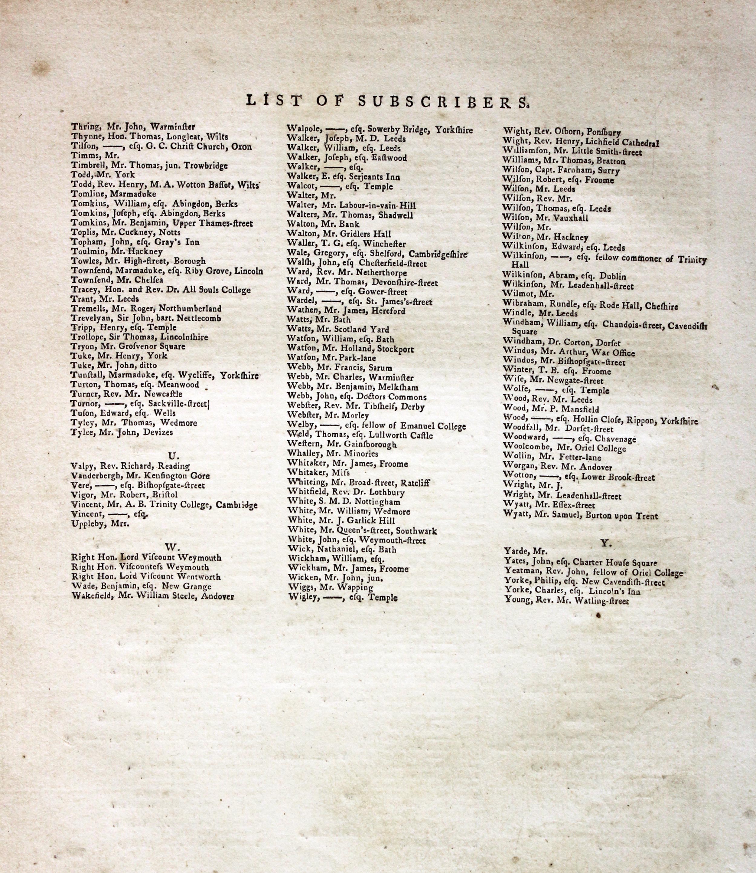 New and Correct English Atlas Subscribers  New and Correct English Atlas Subscribers