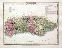  Map of Sussex by G. Cole and J. Roper 1810 