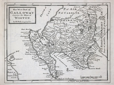West Galloway and Wigton by Herman Moll 1725