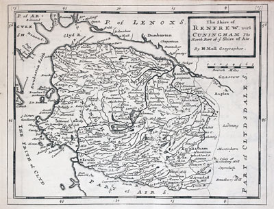 Renfrew and Cunningham by Herman Moll 1725