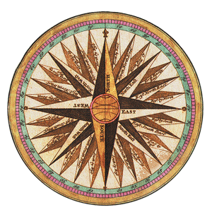 Old compass rose