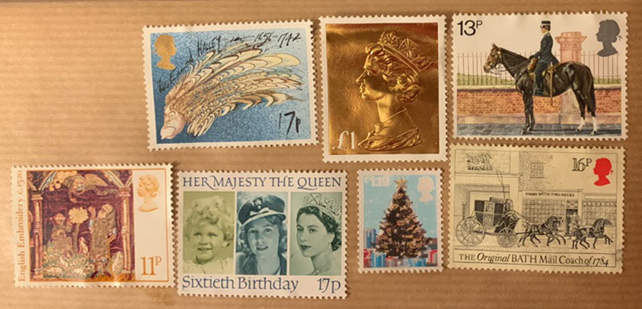  Older Pictorial UK Postage Stamps 