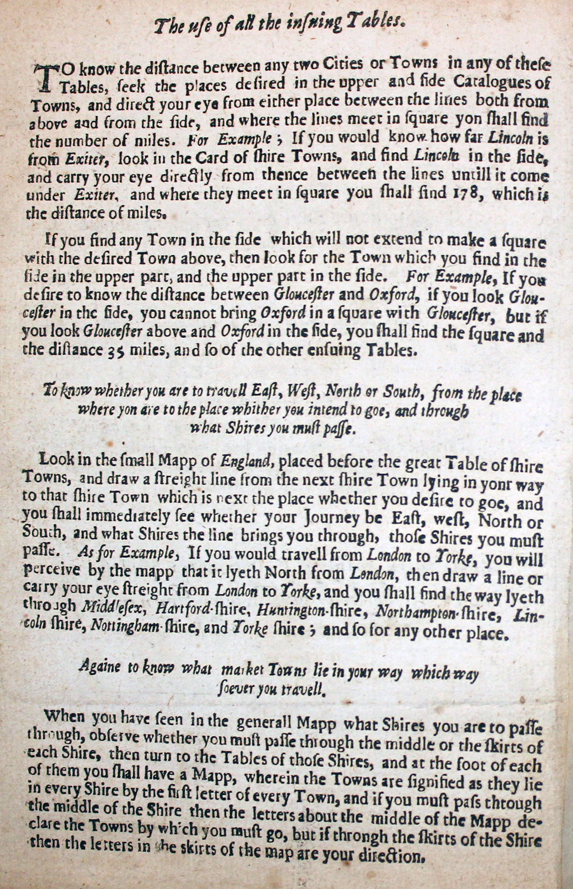 How to use the tables on Thomas Jenner maps