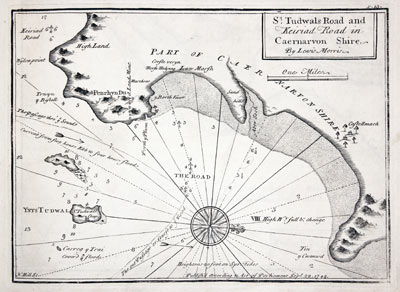  Chart of Saint Tudwals, North Wales by Lewis Morris 1748 