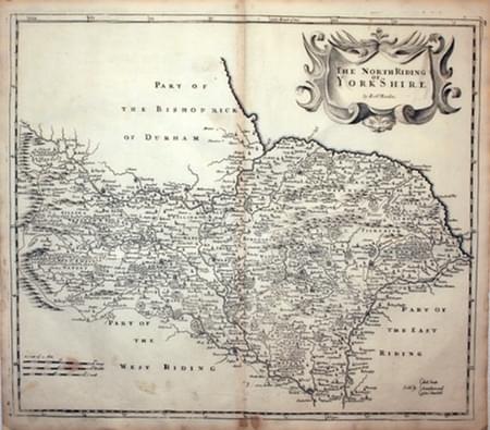 Map of North Riding of Yorshire by Robert Morden