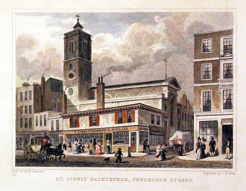 St. Dionis Fenchurch Street, London  St. Dionis Fenchurch Street, London