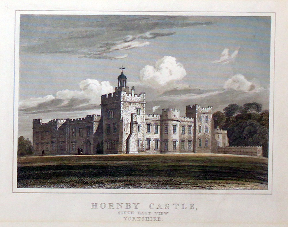 Hornby Castle Yorkshire by J. P. Neale  Hornby Castle Yorkshire by J. P. Neale