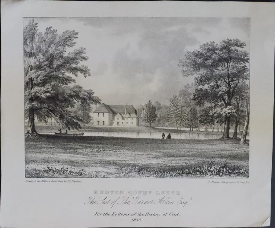 Hunton Court Lodge Kent in 1838  Hunton Court Lodge Kent in 1838