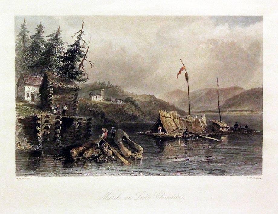 March on Lake Chaudiere  by W. H. Bartlett