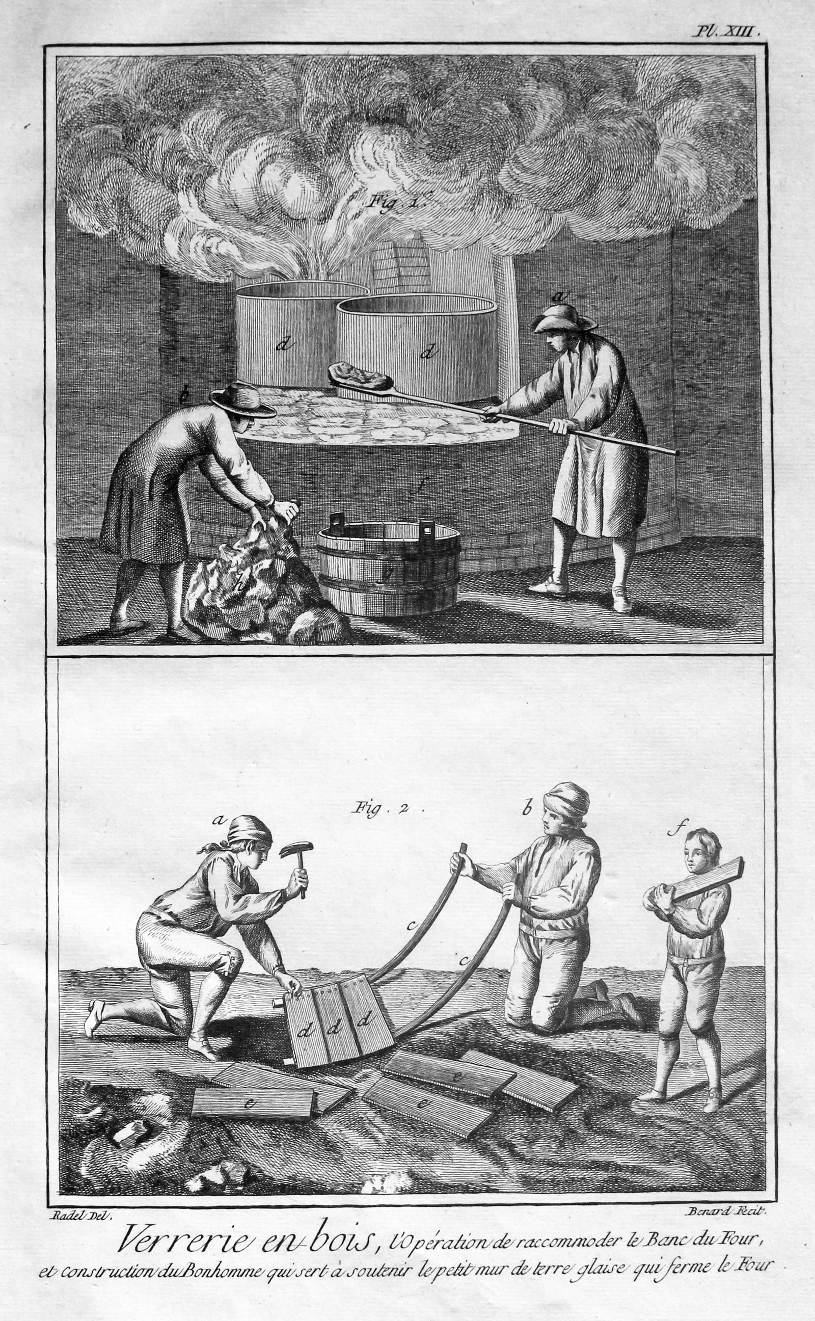 Crown Glass Furnace Plate XIII Denis Diderot c.1755