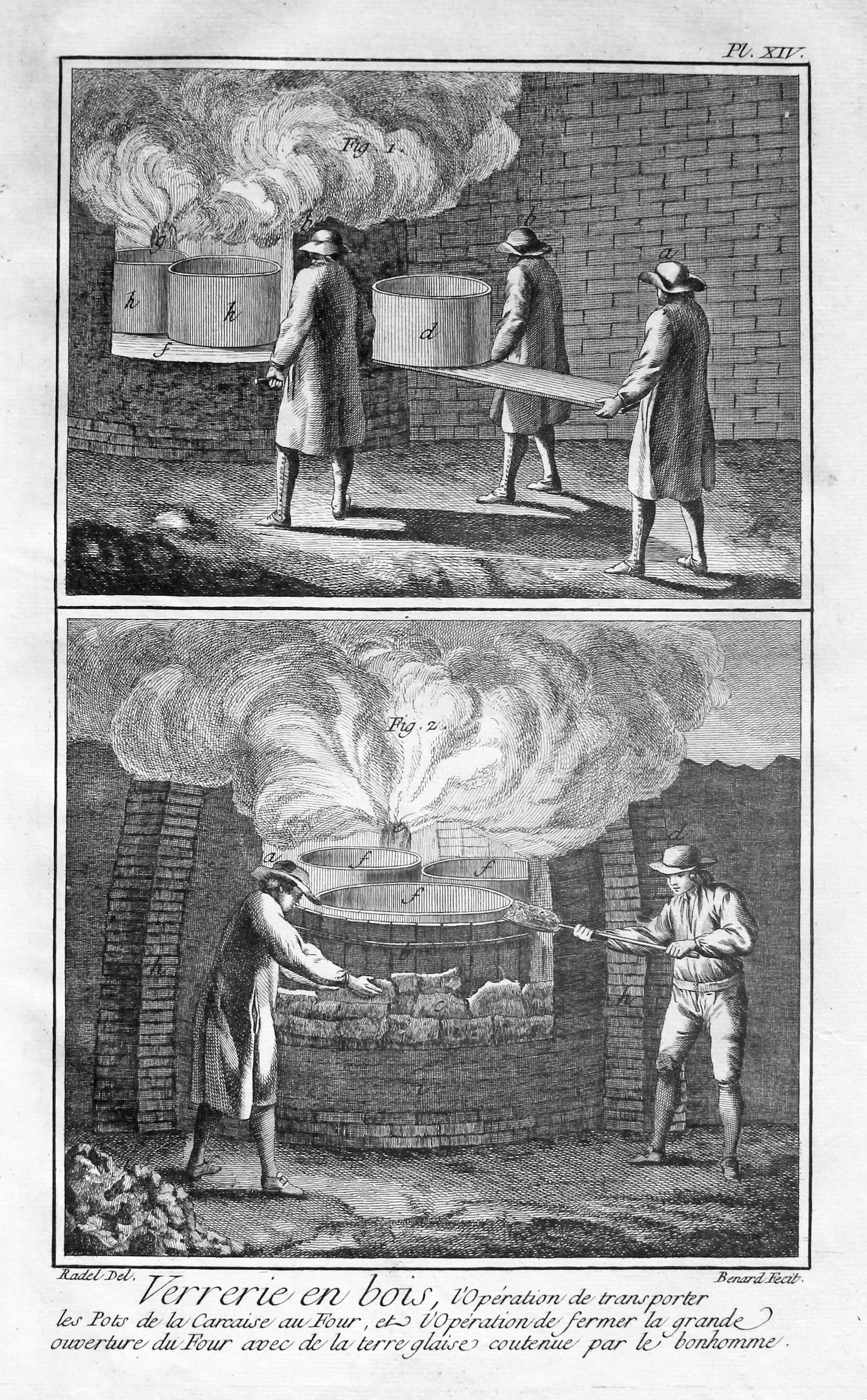 Crown Glass Furnace Plate XIV Denis Diderot c.1755