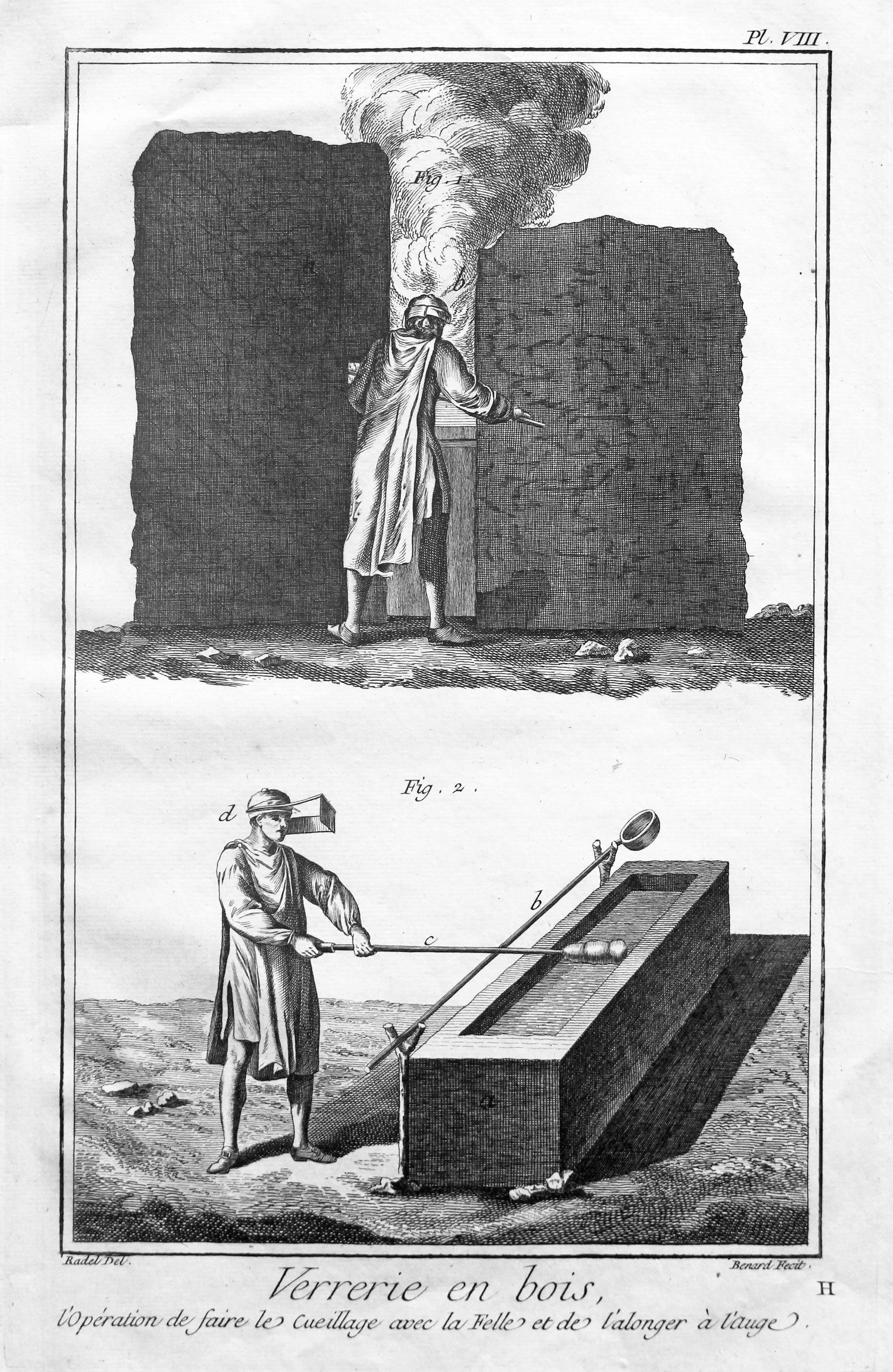 Crown Glass Making Plate VIII Denis Diderot c.1755